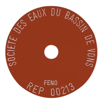 Rondelles plates à graver marron 