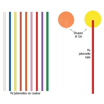 PIC JALONNETTE POUR IMPLANTATION JAUNE  